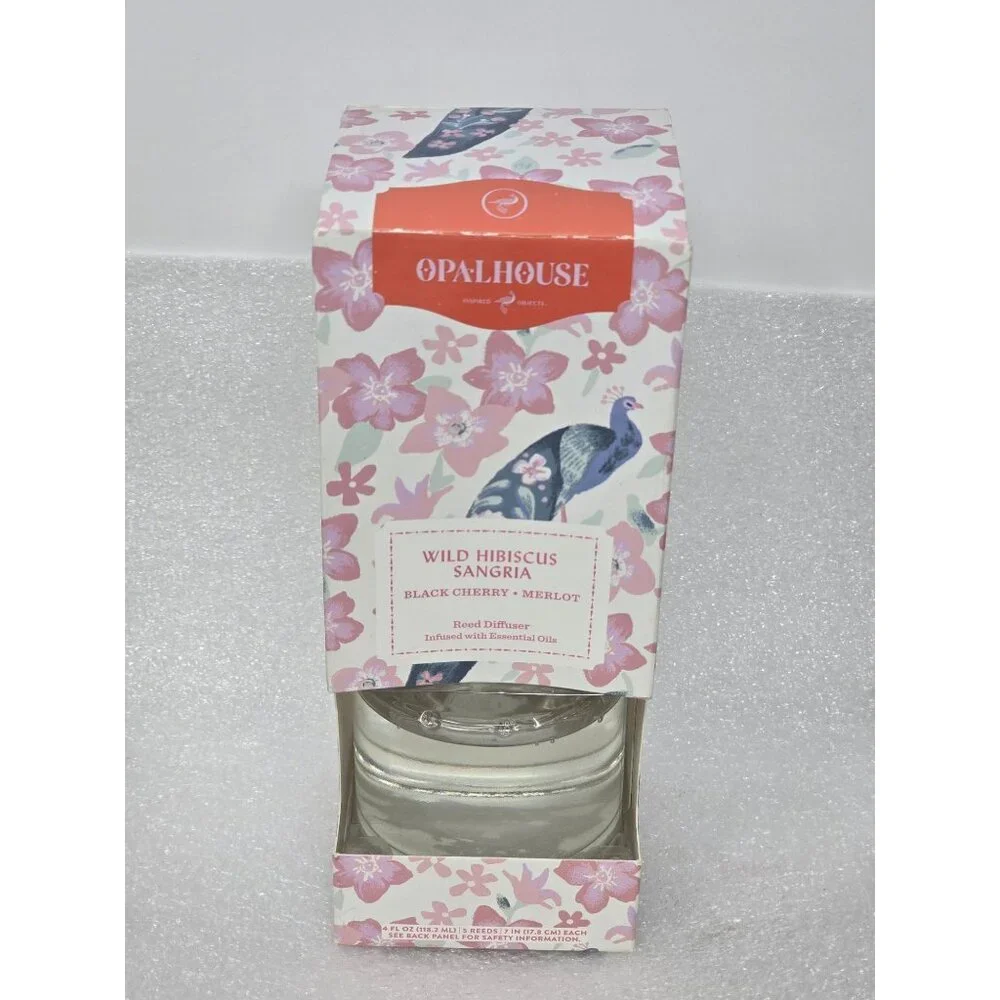 Opalhouse Wild Hibiscus Sangria Black Cherry Merlot Reed Diffuser Essential Oils